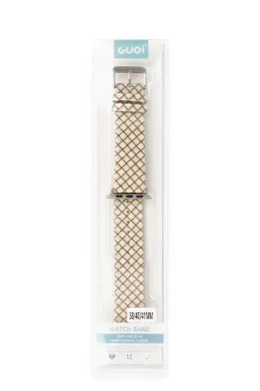 Newface Apple Watch 42mm Karo Motif Kordon - Mavi resmi