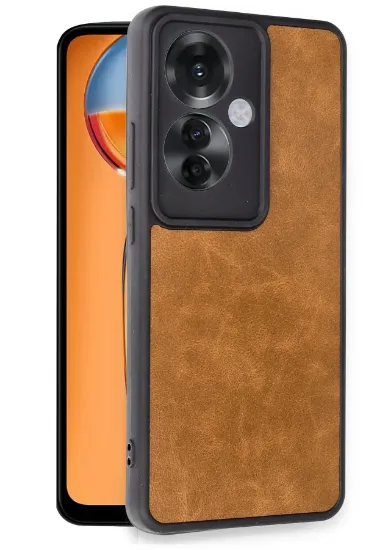 Newface Oppo Reno 11F Kılıf Aras Deri Kapak - Taba resmi