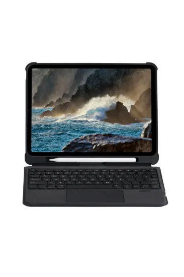 Newface T5207D iPad Pro 11 (2022) Kılıf İnter Ledli Klavyeli Tablet Kılıfı - Siyah resmi