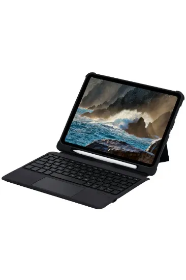 Newface T5207D iPad Pro 11 (2022) Kılıf İnter Ledli Klavyeli Tablet Kılıfı - Siyah resmi