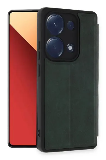 Newface Xiaomi Redmi Note 13 Pro 4G Kılıf Flip Cover - Koyu Yeşil resmi