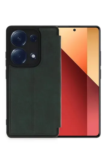 Newface Xiaomi Redmi Note 13 Pro 4G Kılıf Flip Cover - Koyu Yeşil resmi