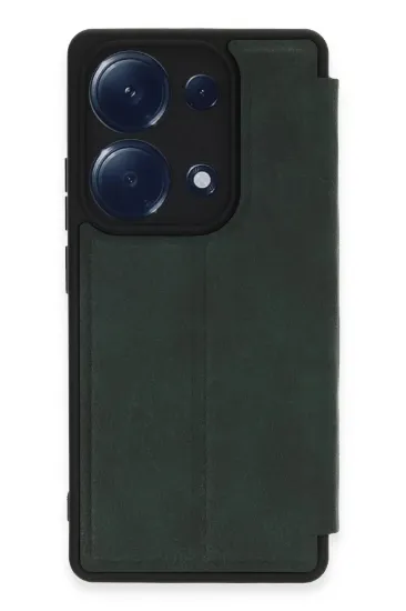 Newface Xiaomi Redmi Note 13 Pro 4G Kılıf Flip Cover - Koyu Yeşil resmi