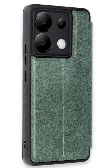 Newface Xiaomi Redmi Note 13 Pro 5G Kılıf Flip Cover - Koyu Yeşil resmi