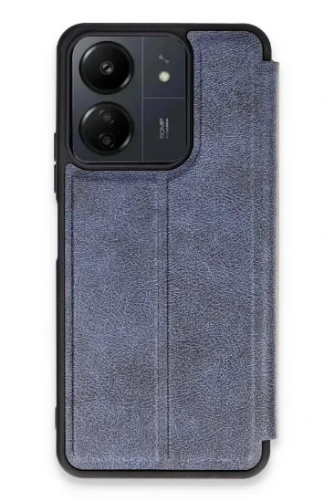 Newface Xiaomi Redmi 13C Kılıf Flip Cover - Lacivert resmi