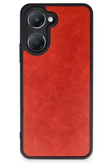 Newface Vivo Y18 Kılıf Aras Deri Kapak - Kırmızı resmi
