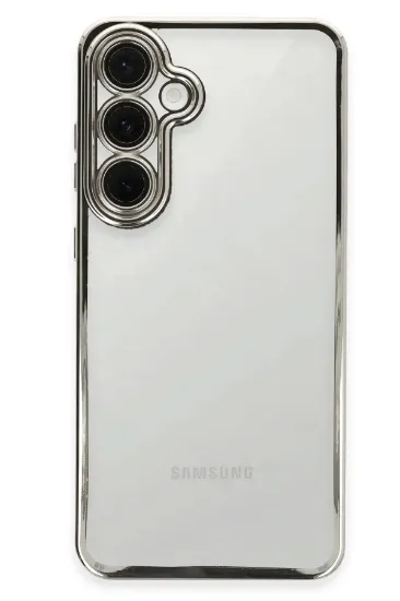 Newface Samsung Galaxy S24 FE Kılıf Razer Lensli Silikon - Gümüş resmi