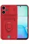 Newface Xiaomi Redmi 13 4G Kılıf Zuma Kartvizitli Yüzüklü Silikon - Kırmızı resmi