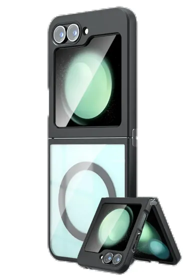 Newface Samsung Galaxy Z Flip 6 Kılıf Blur Fold Magsafe Kapak - Siyah resmi
