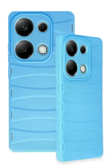 Newface Xiaomi Redmi Note 13 Pro 4G Kılıf Bibercas Silikon Kapak - Mavi resmi