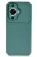 Newface Huawei Nova 12S Kılıf Auto Focus Karbon Kapak - Koyu Yeşil resmi