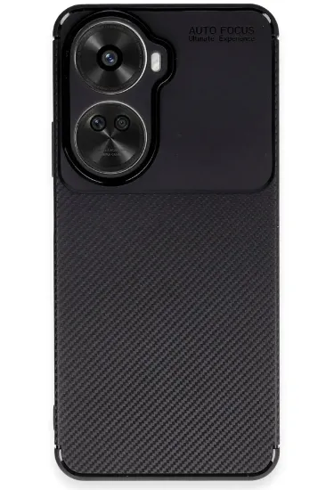 Newface Huawei Nova 12 SE Kılıf Auto Focus Karbon Kapak - Siyah resmi