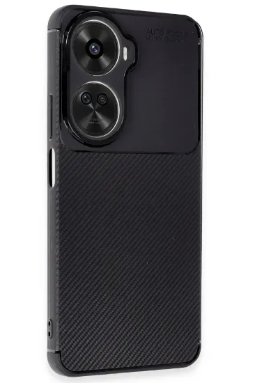 Newface Huawei Nova 12 SE Kılıf Auto Focus Karbon Kapak - Siyah resmi