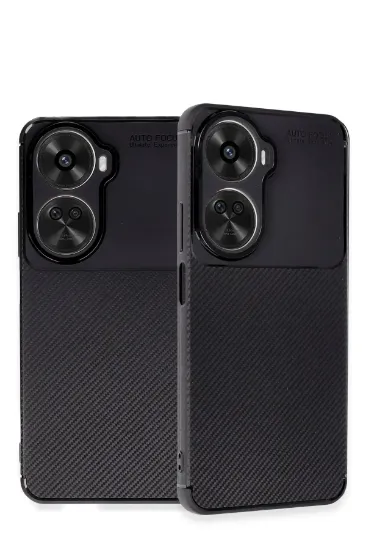 Newface Huawei Nova 12 SE Kılıf Auto Focus Karbon Kapak - Siyah resmi