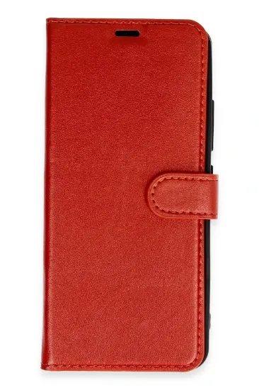 Newface Xiaomi Redmi 13C Kılıf Trend S Plus Kapaklı Kılıf - Kırmızı resmi