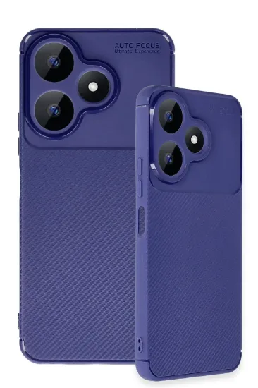 Newface Xiaomi Redmi 13 4G Kılıf Auto Focus Karbon Kapak - Lacivert resmi