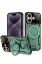 Newface iPhone 16 Kılıf Joy Lens Standlı Kapak - Koyu Yeşil resmi