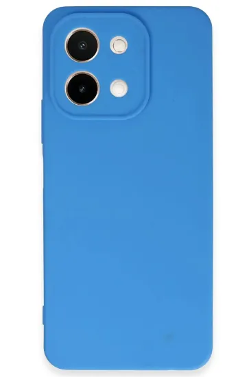 Newface Vivo Y28 Kılıf First Silikon - Mavi resmi