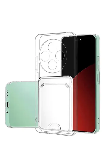 Newface Xiaomi Redmi 14C Kılıf Kart Şeffaf Silikon - Şeffaf resmi