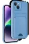 Newface iPhone 14 Kılıf Kelvin Kartvizitli Silikon - Mavi resmi