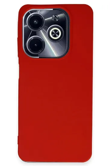 Newface İnfinix Hot 40i Kılıf First Silikon - Kırmızı resmi