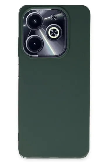 Newface İnfinix Hot 40i Kılıf First Silikon - Koyu Yeşil resmi
