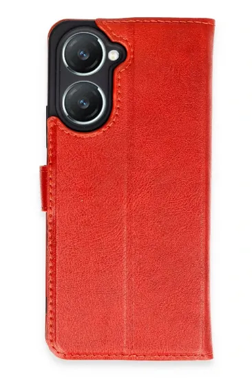 Newface Vivo Y18 Kılıf Trend S Plus Kapaklı Kılıf - Kırmızı resmi