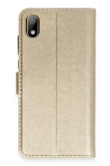 Newface Huawei Y5 2019 Kılıf Trend S Plus Kapaklı Kılıf - Gold resmi