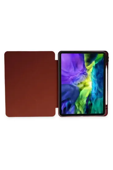 Newface iPad Pro 11 (2024) Kılıf Kalemlikli Mars Tablet Kılıfı - Mor resmi
