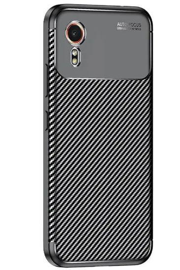 Newface Samsung Galaxy XCover 7 Kılıf Auto Focus Karbon Kapak - Siyah resmi