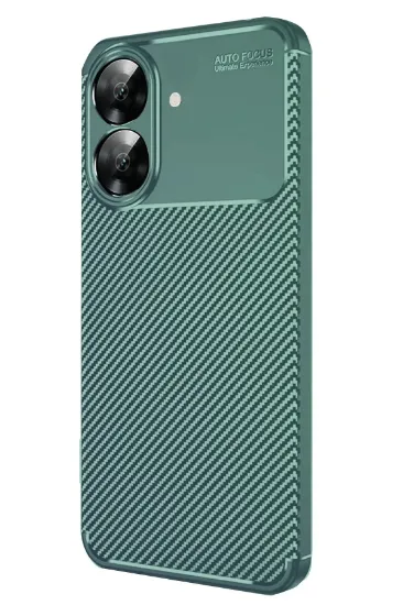Newface Realme Note 60 Kılıf Auto Focus Karbon Kapak - Koyu Yeşil resmi
