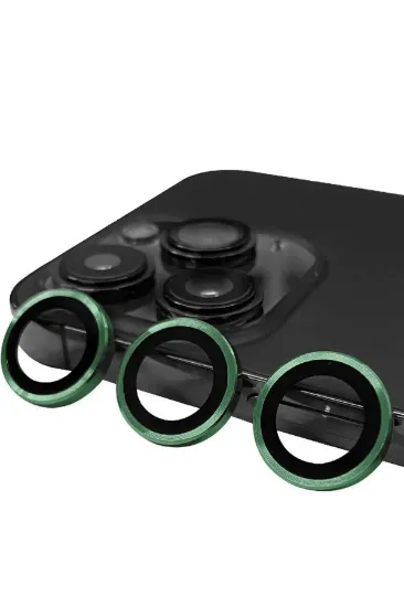 Newface iPhone 13 Pro Max Raze Metal Kamera Lens - Yeşil resmi