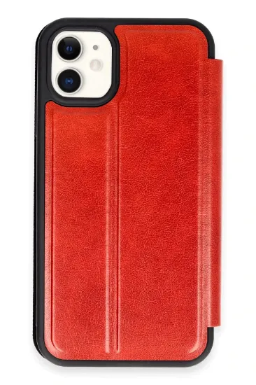 Newface iPhone 11 Kılıf Flip Cover - Kırmızı resmi