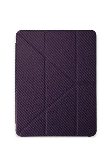 Newface iPad 2022 10.9 (10.nesil) Kılıf Color Karbon Tablet Kılıfı - Derin Mor resmi