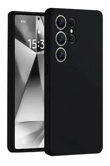 Newface Samsung Galaxy S25 Ultra Kılıf Nano içi Kadife Silikon - Siyah resmi