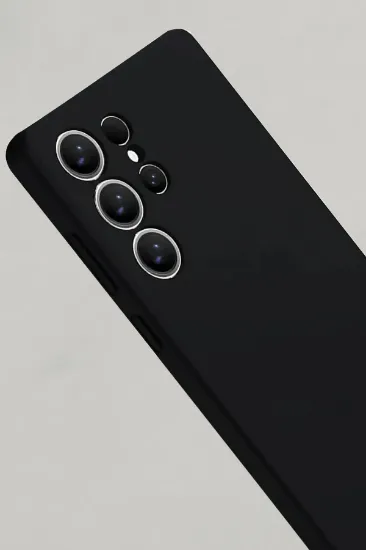 Newface Samsung Galaxy S25 Ultra Kılıf Nano içi Kadife Silikon - Siyah resmi