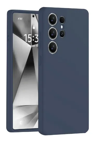 Newface Samsung Galaxy S25 Ultra Kılıf Nano içi Kadife Silikon - Lacivert resmi