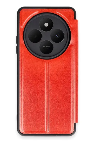 Newface Xiaomi Redmi 14C Kılıf Flip Cover - Kırmızı resmi