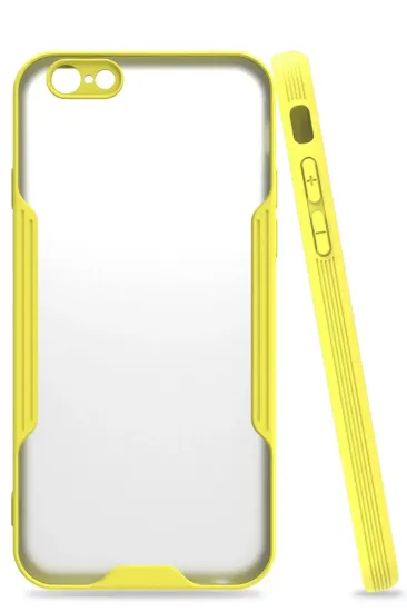 Newface iPhone 6 Kılıf Platin Silikon - Sarı resmi