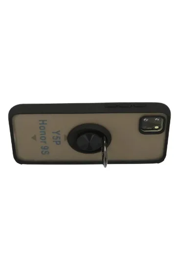 Newface Huawei Y5P Kılıf Montreal Yüzüklü Silikon Kapak - Siyah resmi