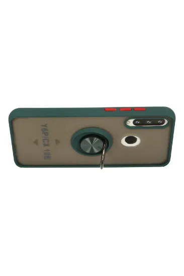 Newface Huawei Y6P Kılıf Montreal Yüzüklü Silikon Kapak - Yeşil resmi