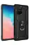 Newface Samsung Galaxy A91 / S10 Lite Kılıf Sofya Yüzüklü Silikon Kapak - Siyah resmi