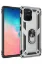 Newface Samsung Galaxy A91 / S10 Lite Kılıf Sofya Yüzüklü Silikon Kapak - Gümüş resmi