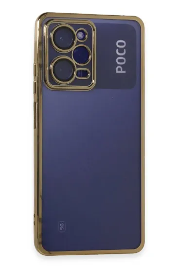 Newface Xiaomi Poco X5 Pro 5G Kılıf Razer Lensli Silikon - Gold resmi