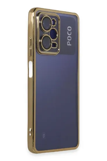 Newface Xiaomi Poco X5 Pro 5G Kılıf Razer Lensli Silikon - Gold resmi