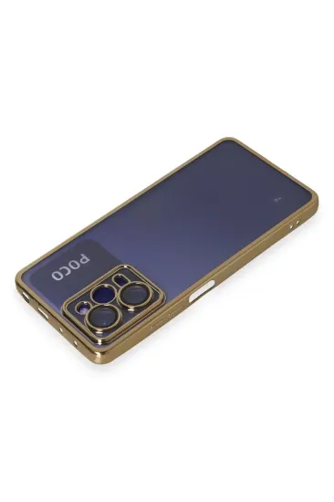 Newface Xiaomi Poco X5 Pro 5G Kılıf Razer Lensli Silikon - Gold resmi