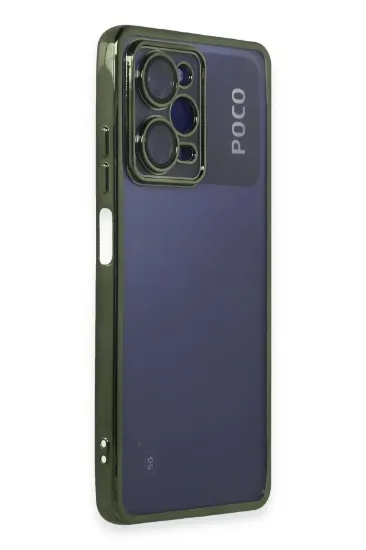Newface Xiaomi Poco X5 Pro 5G Kılıf Razer Lensli Silikon - Yeşil resmi