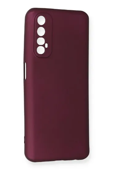 Newface Realme 7 Kılıf First Silikon - Mürdüm resmi