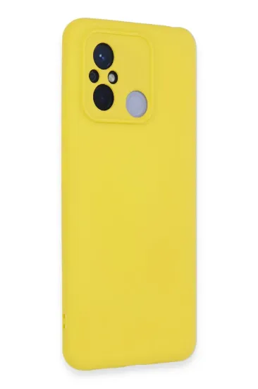Newface Xiaomi Redmi 12C Kılıf Nano içi Kadife Silikon - Sarı resmi