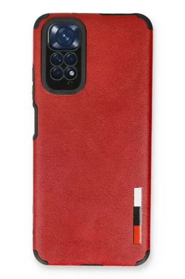 Newface Xiaomi Redmi Note 11 Kılıf Loop Deri Silikon - Kırmızı resmi
